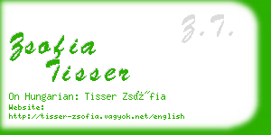 zsofia tisser business card